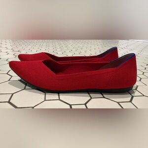 Rothy’s Red Knit Slip-On Flats